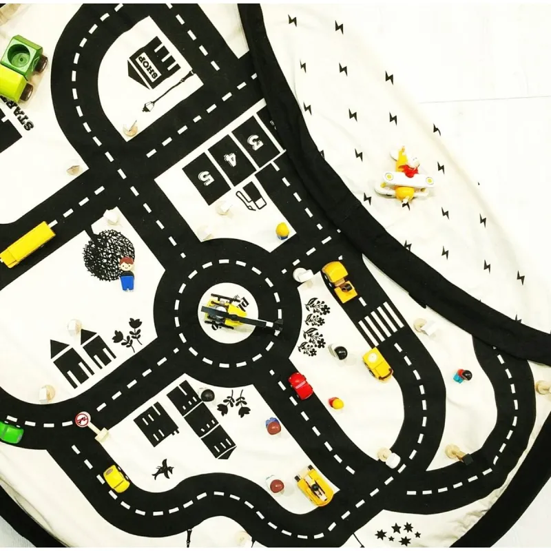 PLAY AND GO Noomad original Hrací deka a Vak na hračky Roadmap