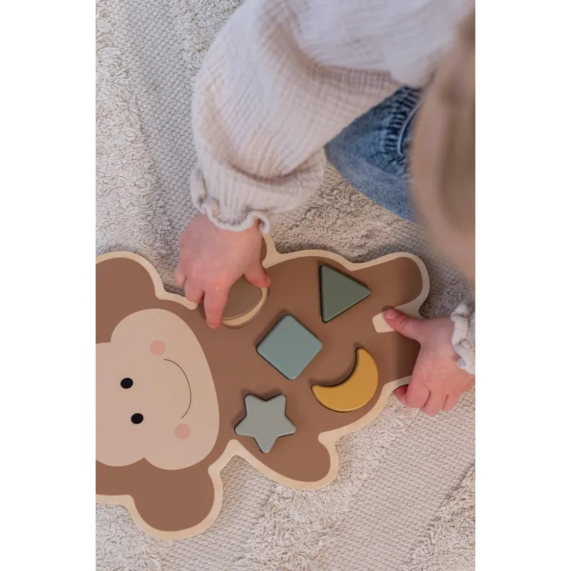 JABADABADO Vkládací dřevěné puzzle Opička
