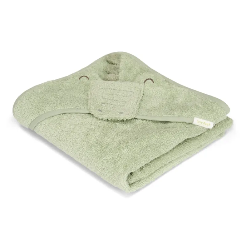 Little Dutch Osuška s kapucí 100x100 cm krokodýl Safari Friends