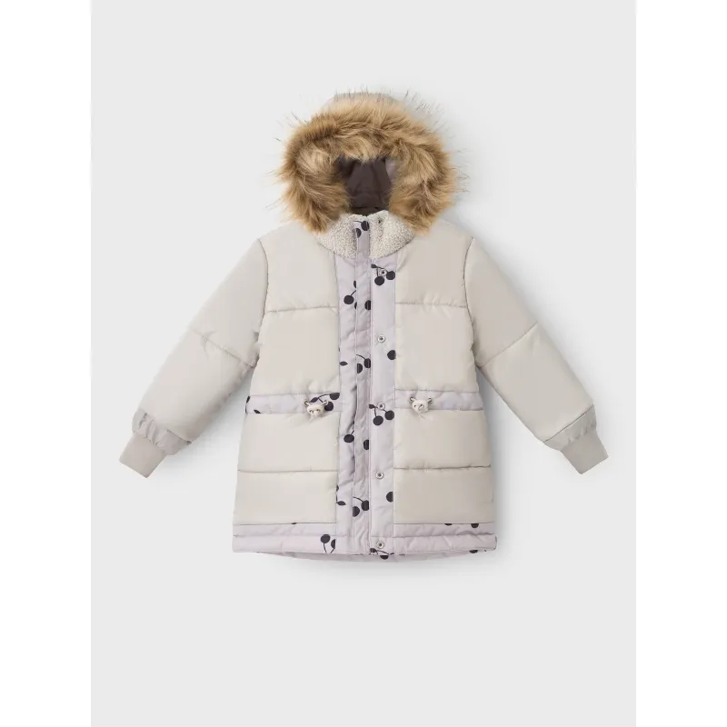 LEOKID Zimní bunda Tully Silver Cloud Cherries vel. 98