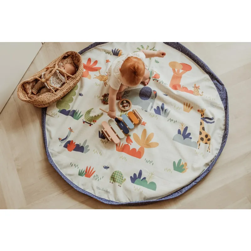 PLAY AND GO Noomad original Hrací deka a Vak na hračky Moulin Roty Toupitis