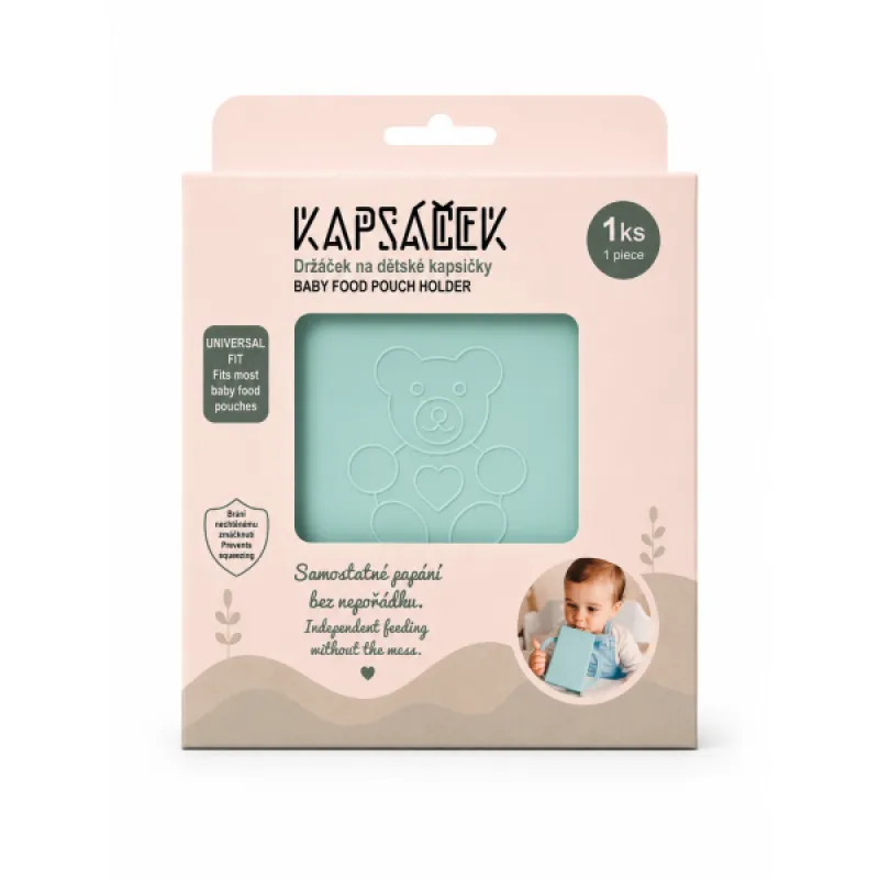 Kapsáček Držáček na dětskou kapsičku mint