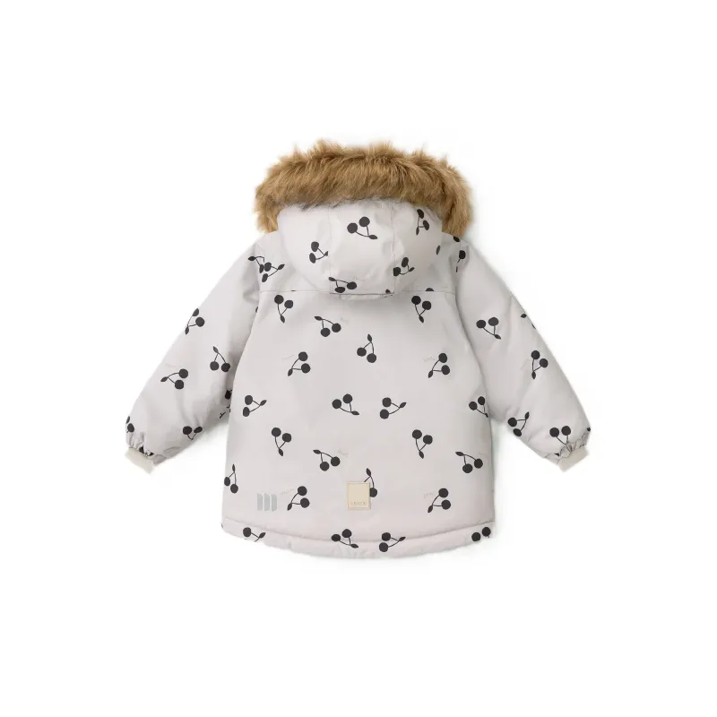 LEOKID Zimní bunda Tully Silver Cloud Cherries vel. 110
