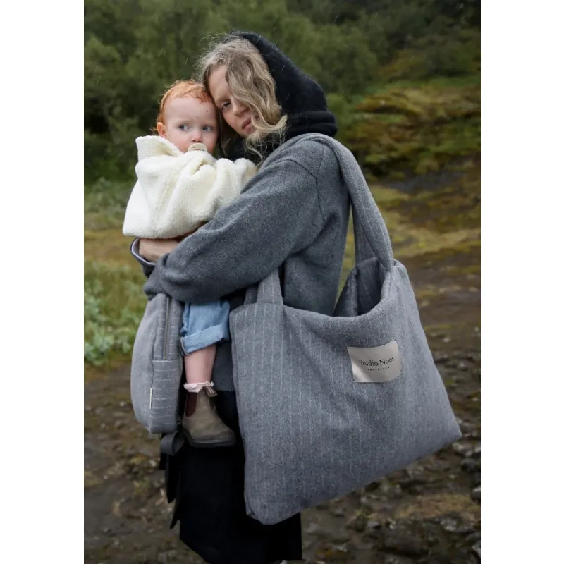 STUDIO NOOS - Flannel Chalkstripe MOM BAG