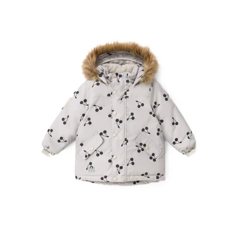 LEOKID Zimní bunda Tully Silver Cloud Cherries vel. 86