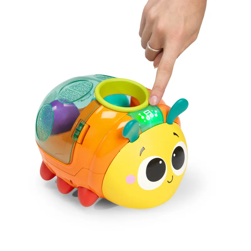 BRIGHT STARTS Hračka vkládací interaktivní s míčky Spin 'n' Chase Bug™, 6m+