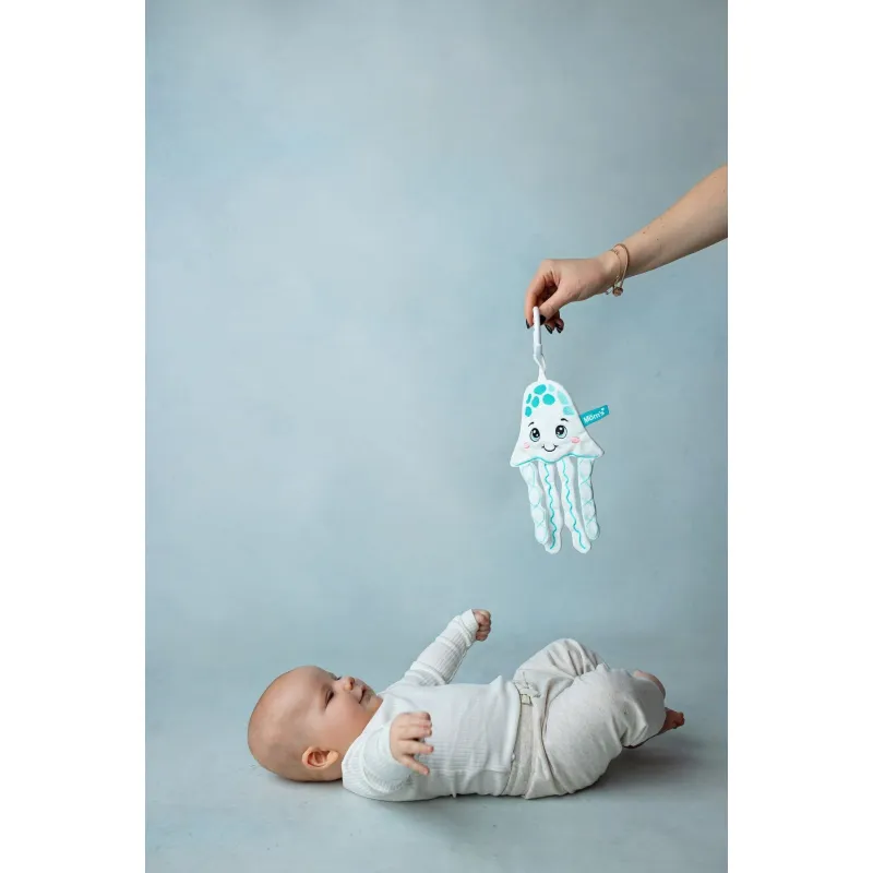 MOMS CARE Závěsná šustící hračka Medúza