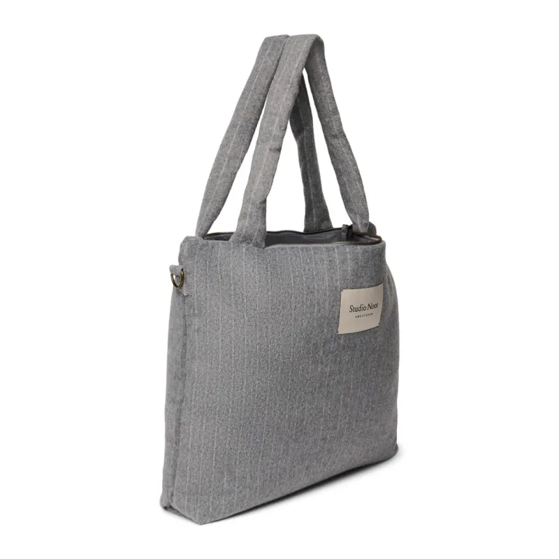 STUDIO NOOS - Flannel Chalkstripe DIAPER BAG