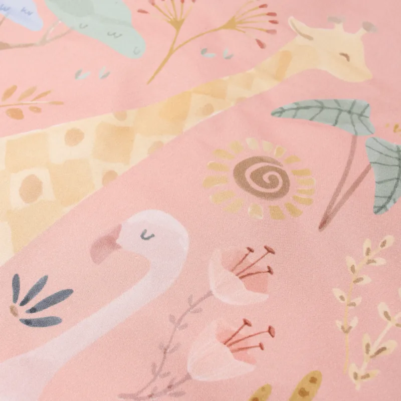 Little Dutch Povlečení 200x140 a 60x70 cm Pink Blooming Safari