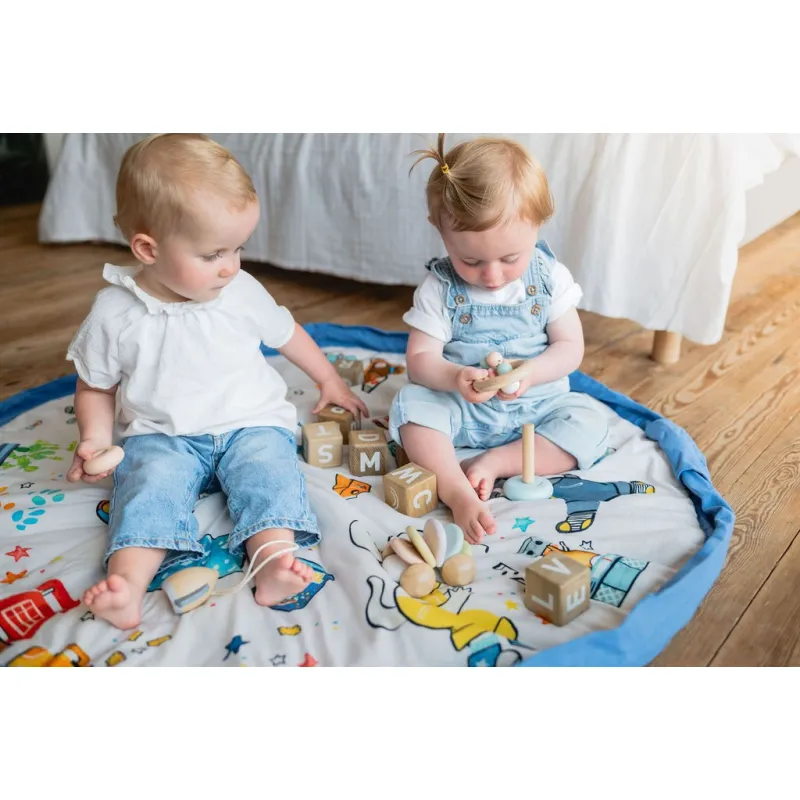 PLAY AND GO Noomad soft Hrací deka a Vak na hračky Puce&Pilou by Moulin Roty