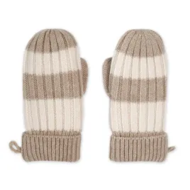 LODGER Rukavice Stripe Merino Beige vel. 1 - 2 roky