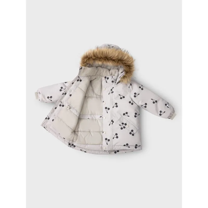 LEOKID Zimní bunda Tully Silver Cloud Cherries vel. 86