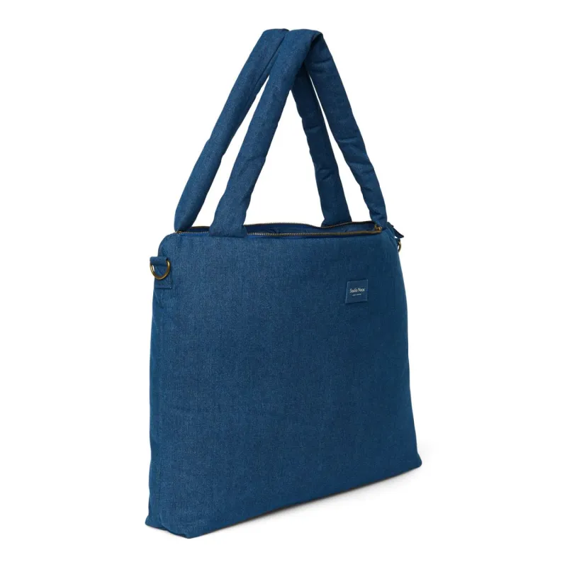 STUDIO NOOS - Denim DIAPER BAG - přebalovací taška | Dark Blue