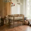 New Baby Dětská oválná postýlka Klára ořechová