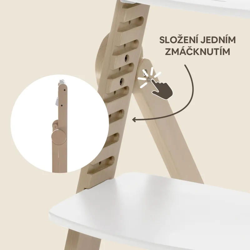 Zopa Dřevěná jídelní židlička Clipp & Clapp + dárek
