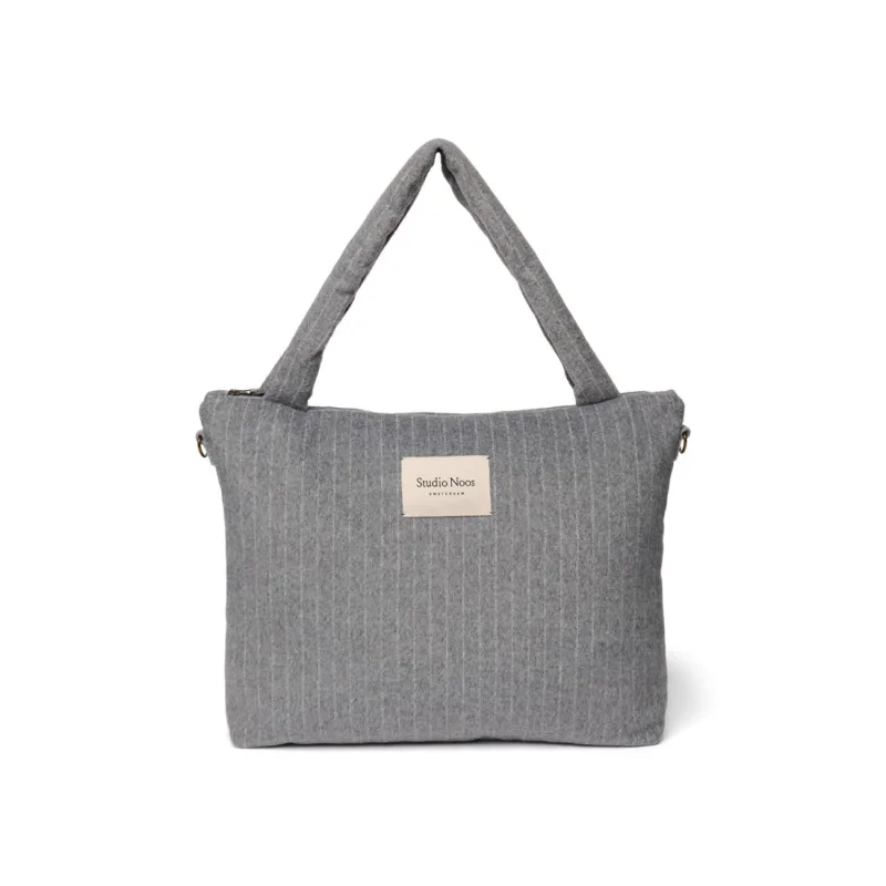 STUDIO NOOS - Flannel Chalkstripe DIAPER BAG