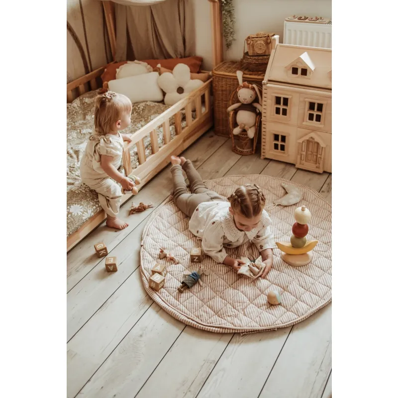 PLAY AND GO Noomad soft Hrací deka a Vak na hračky Stripes brown