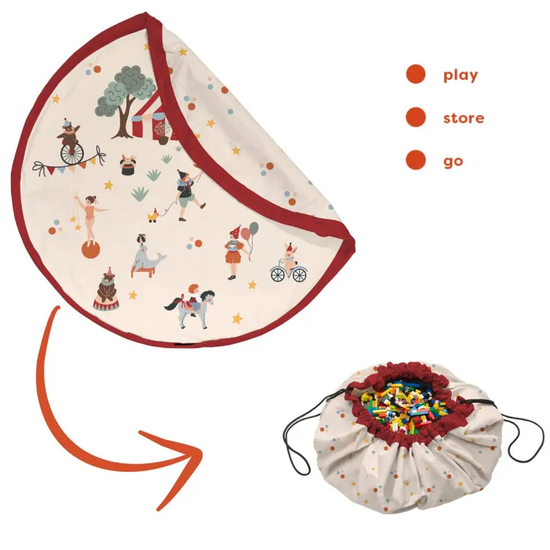 PLAY AND GO Noomad original Hrací deka a Vak na hračky Circus