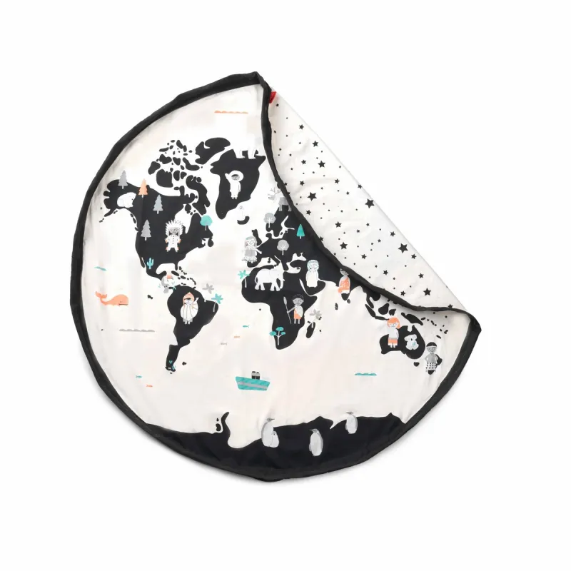 PLAY AND GO Noomad original Hrací deka a Vak na hračky Worldmap