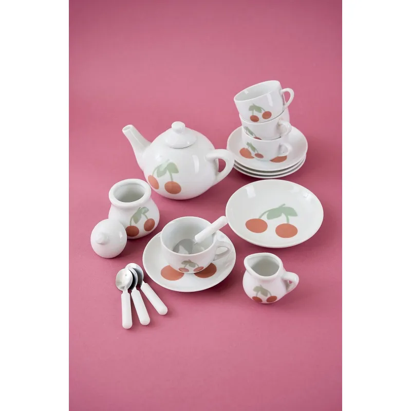 JABADABADO Porcelánový čajový set Třešeň