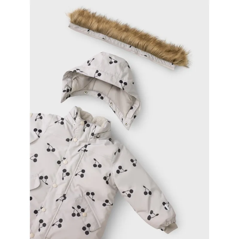 LEOKID Zimní bunda Tully Silver Cloud Cherries vel. 116