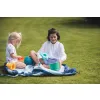 PLAY AND GO Noomad outdoor Hrací deka a Vak na hračky Blue/Green Stripes
