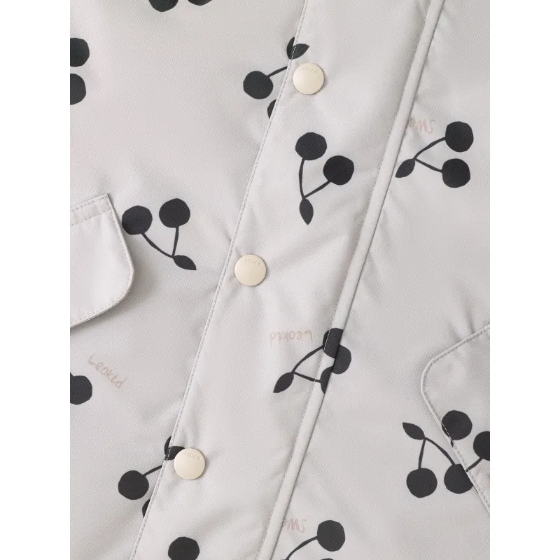 LEOKID Zimní bunda Tully Silver Cloud Cherries vel. 98