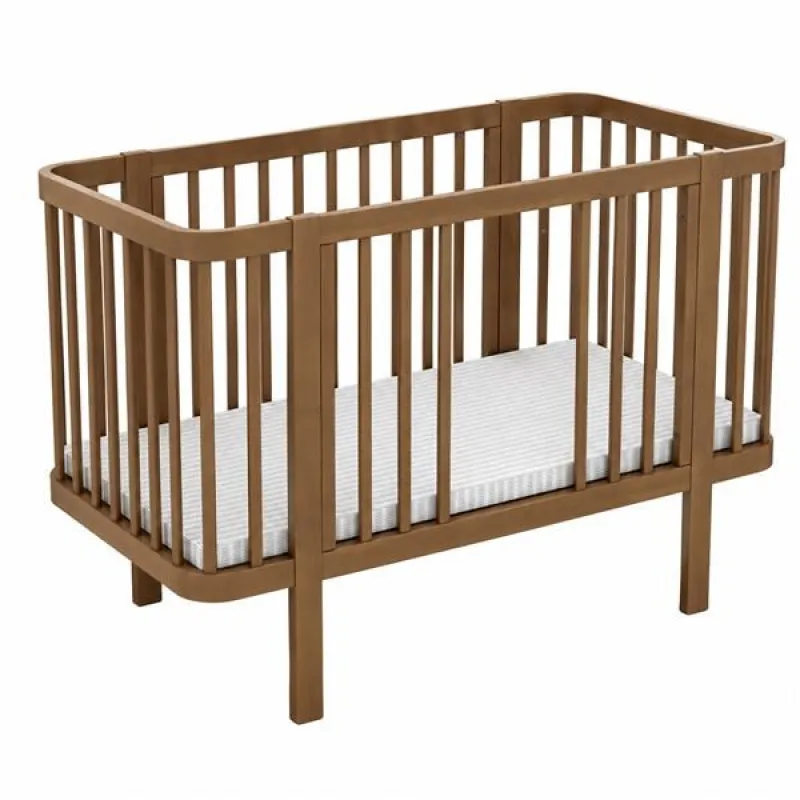 New Baby Dětská oválná postýlka Klára ořechová