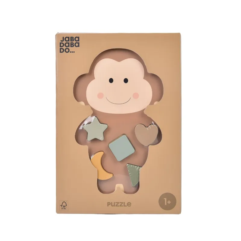 JABADABADO Vkládací dřevěné puzzle Opička
