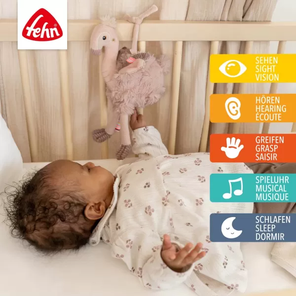 Baby Fehn Mini hrací plameňák, Pink