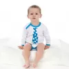 New Baby Body s potiskem s tyrkysovou kravatou