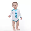 New Baby Body s potiskem s tyrkysovou kravatou