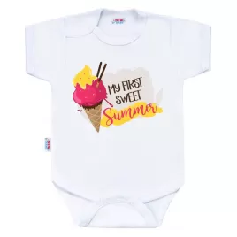 New Baby Body s potiskem MY FIRST SWEET Summer růžové