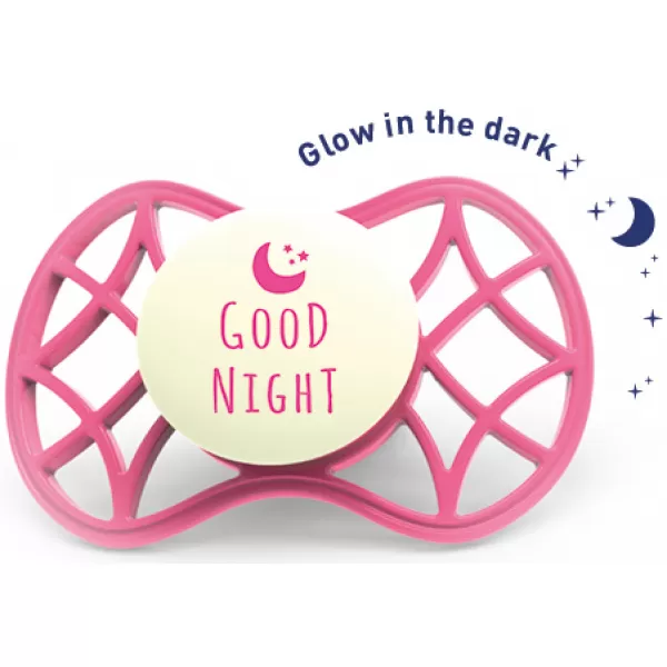 Nuvita Ortodontický dudlík Cool 6m+ svítící ve tmě