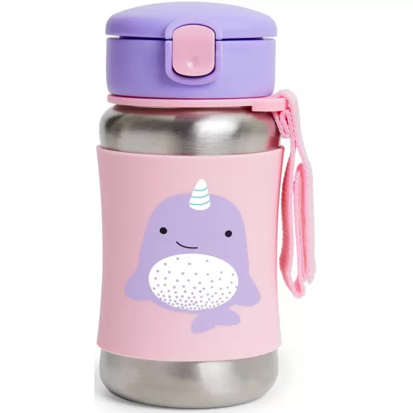 Skip Hop Zoo Láhev s brčkem na vodu nerez 12m+