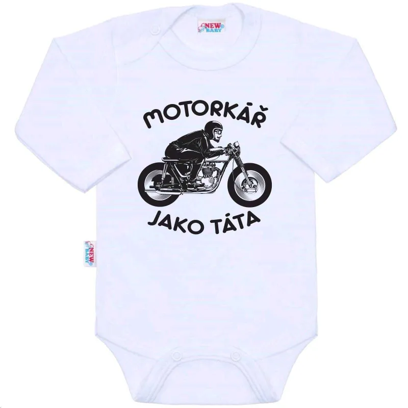 New Baby Body s potiskem Motorkář jako táta