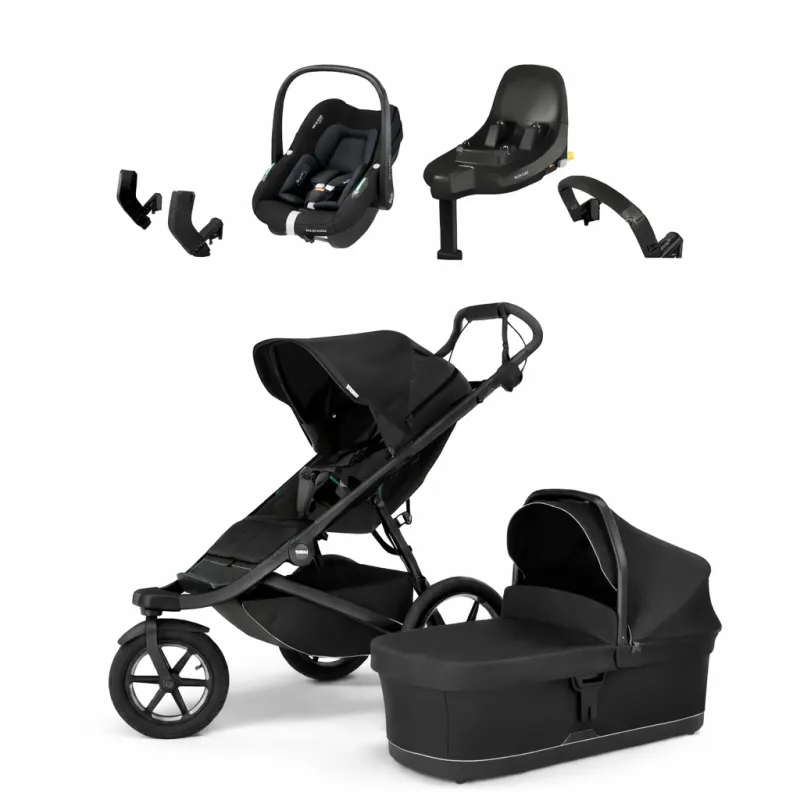 Thule Urban Glide 3  s autosedačkou Maxi-cosi a  základna