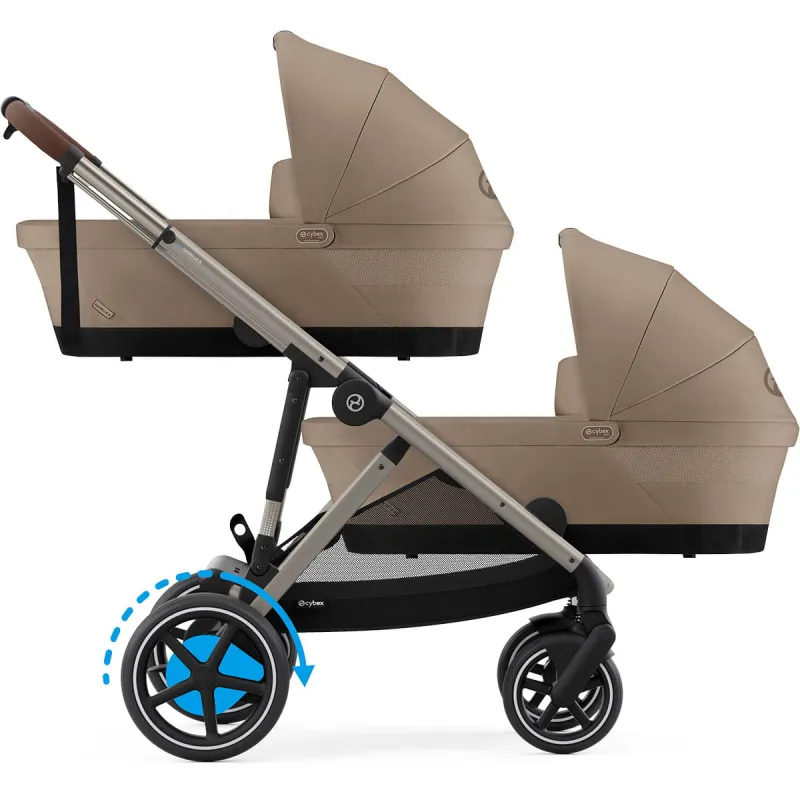 CYBEX e-Gazelle S + 2x Gazelle S Cot + sedačka ke golfové konfiguraci