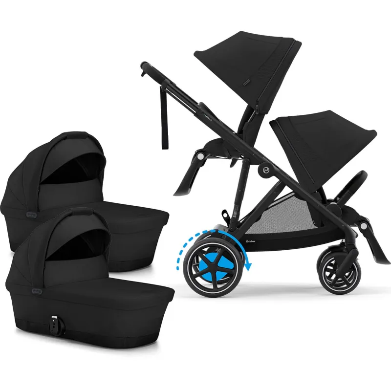 CYBEX e-Gazelle S + 2x Gazelle S Cot + sedačka ke golfové konfiguraci