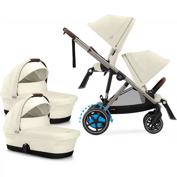CYBEX e-Gazelle S + 2x Gazelle S Cot + sedačka ke golfové konfiguraci