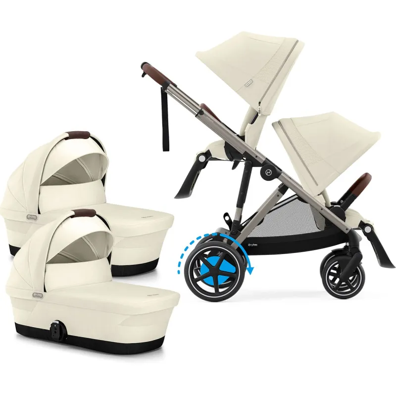 CYBEX e-Gazelle S + 2x Gazelle S Cot + sedačka ke golfové konfiguraci
