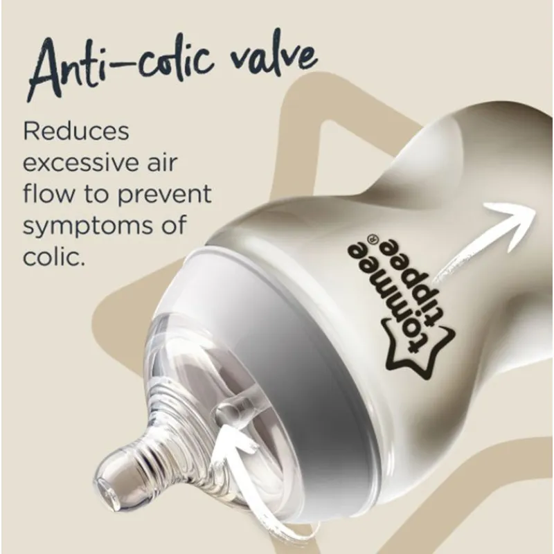 Tommee Tippee Savička na lahev, ANTI-COLIC, střední průtok, 2 ks