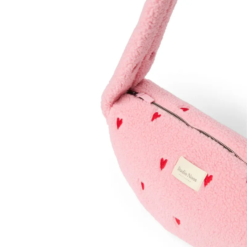 STUDIO NOOS - Teddy Mini Cross Body Bag | Light Pink Hearts