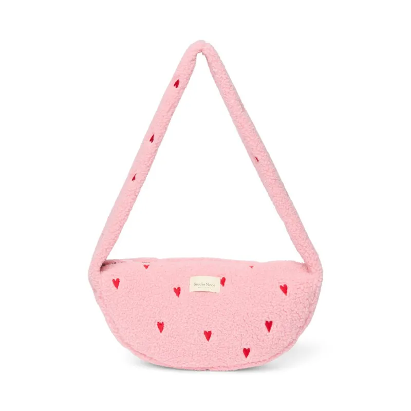 STUDIO NOOS - Teddy Mini Cross Body Bag | Light Pink Hearts
