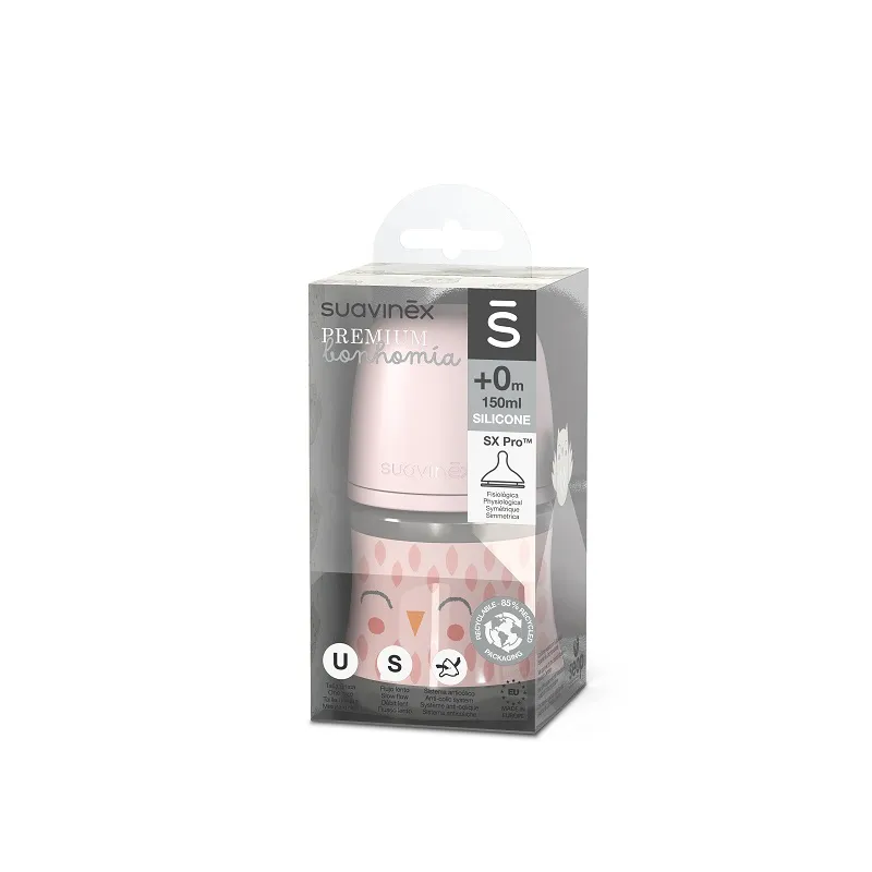 SUAVINEX Láhev BONHOMIA 150 ml fyziologická SX PRO +0 SF