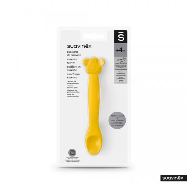 SUAVINEX Silikonová lžička OPIČKA