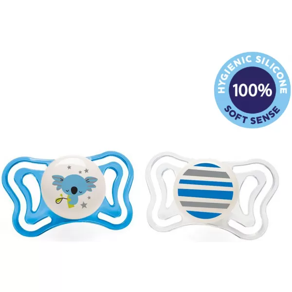 Chicco Šidítko Physio Light silikonové noční 2 ks, 6-16 m+