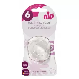 NIP Dudlík na pití, široký, silikon, 6m+