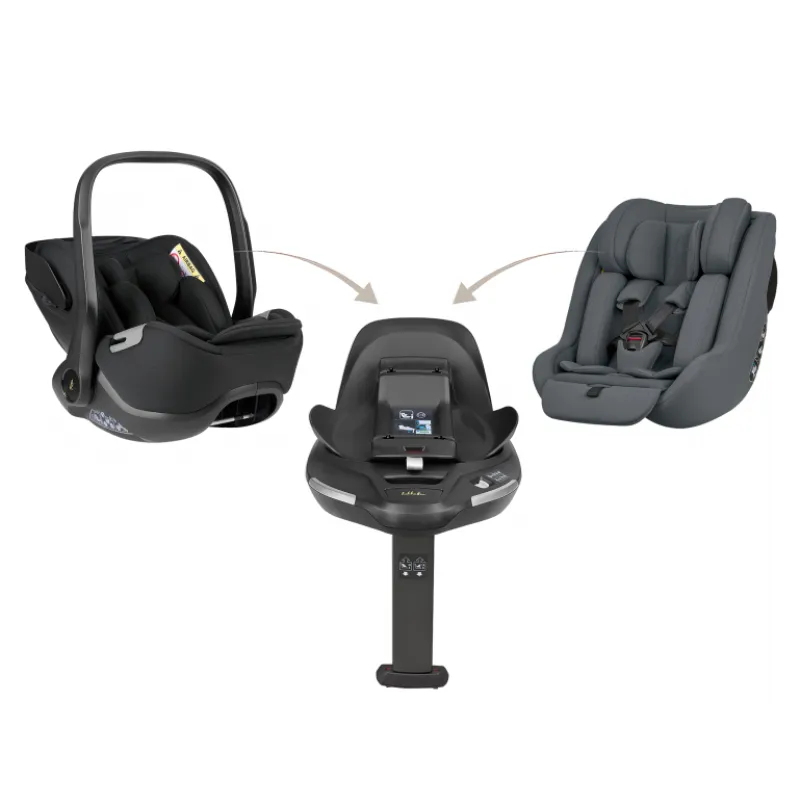 KikkaBoo Set i-Class 360 i-SIZE Autosedačka 40-87cm + Autosedačka 40-105cm + Základna otočná