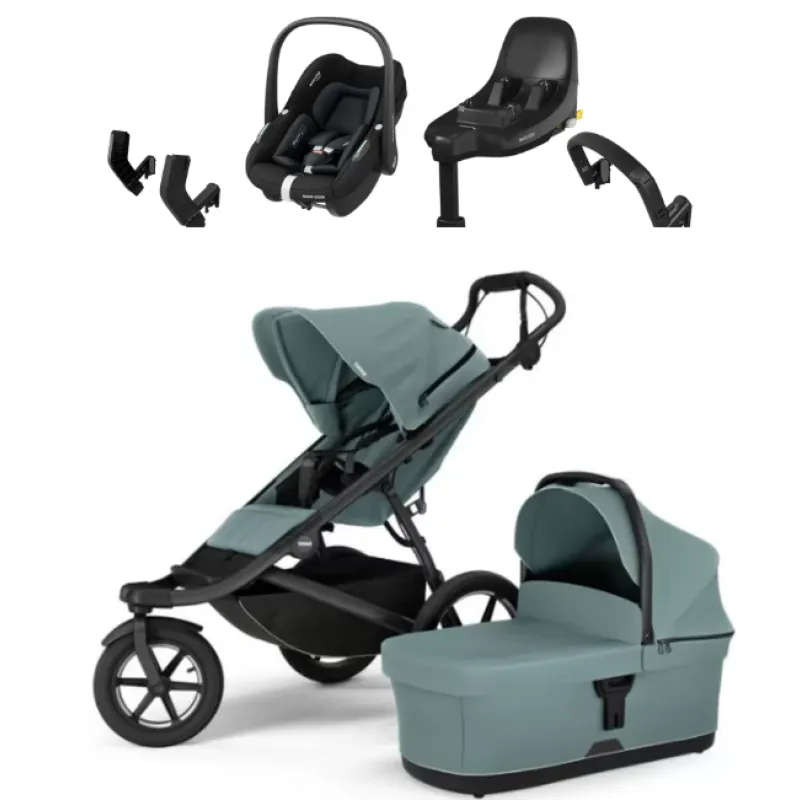 Thule Urban Glide 3  s autosedačkou Maxi-cosi a  základna